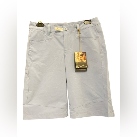 Orvis Women’s Trout Bum Shorts Size 4 Light Blue UPF 30 Blocks 97% Sun Outdoor - Picture 2 of 11
